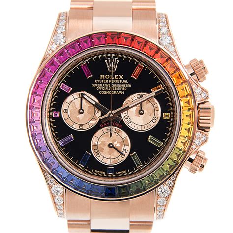 rolex cosmograph daytona rainbow watch|Rolex rainbow 2021 price.